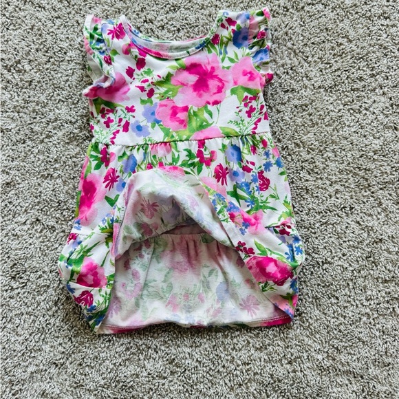 Girls Floral Tiered Everyday Dress short sleeve ruffle dress size 18-24 months - Picture 8 of 9